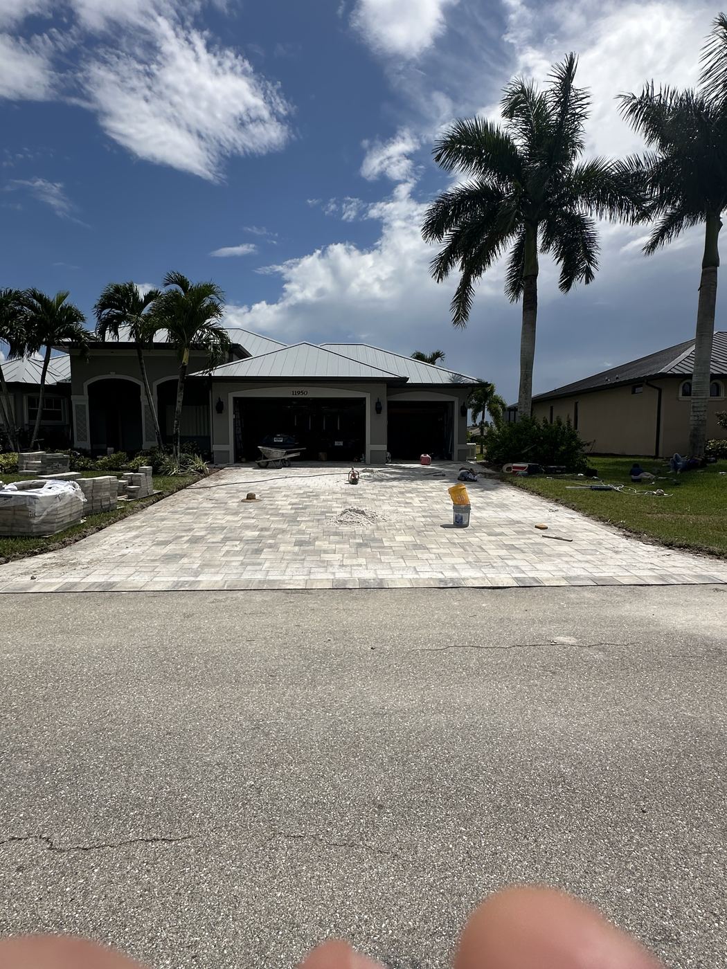 Paved driveway installation