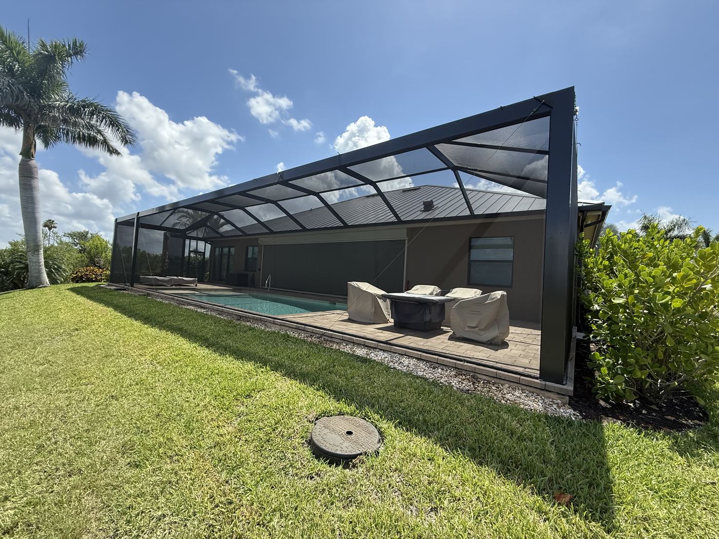 Picture window addition on refurbished lanai