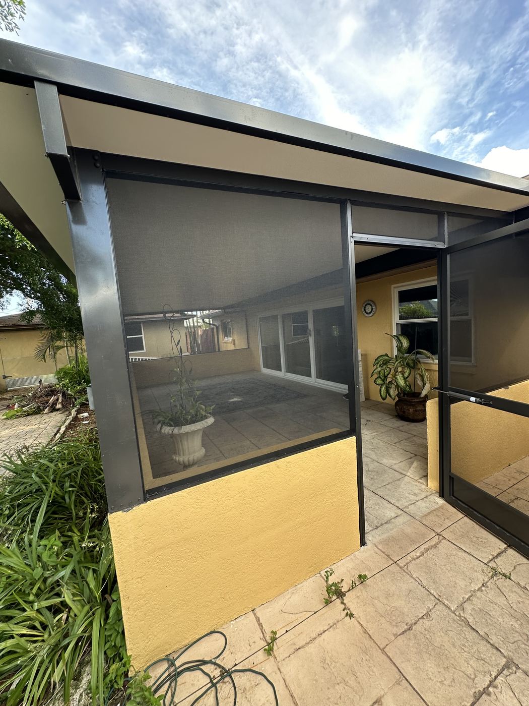 Screen enclosure entryway installation in Southwest Florida